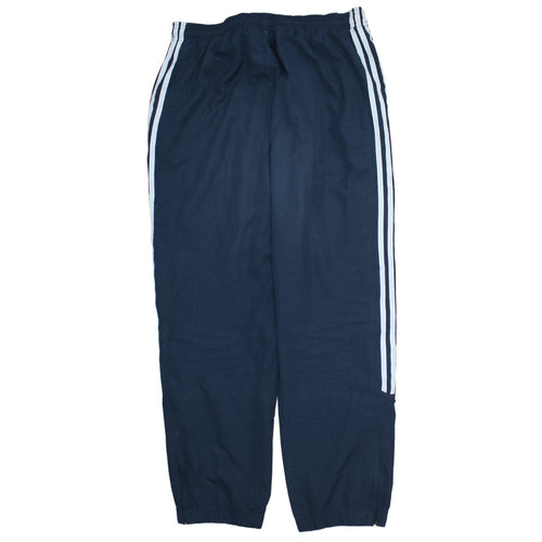 Adidas Women's Blue 2XL Jogger Trousers with Stripes