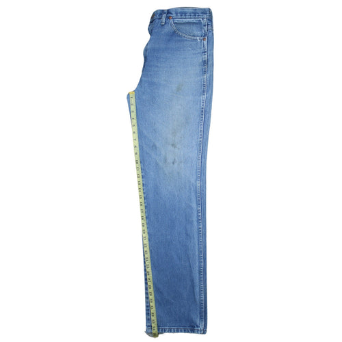 Wrangler Men's Blue 38x36 Straight Leg Denim Jeans