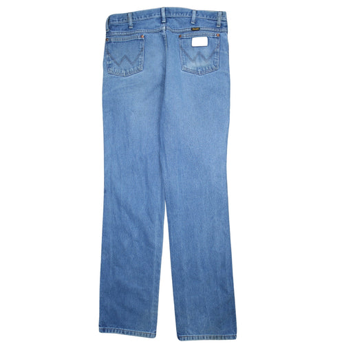Wrangler Men's Blue 38x36 Straight Leg Denim Jeans