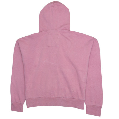 Diesel Womens Pink Lace Up Hoodie Large Cotton Pullover