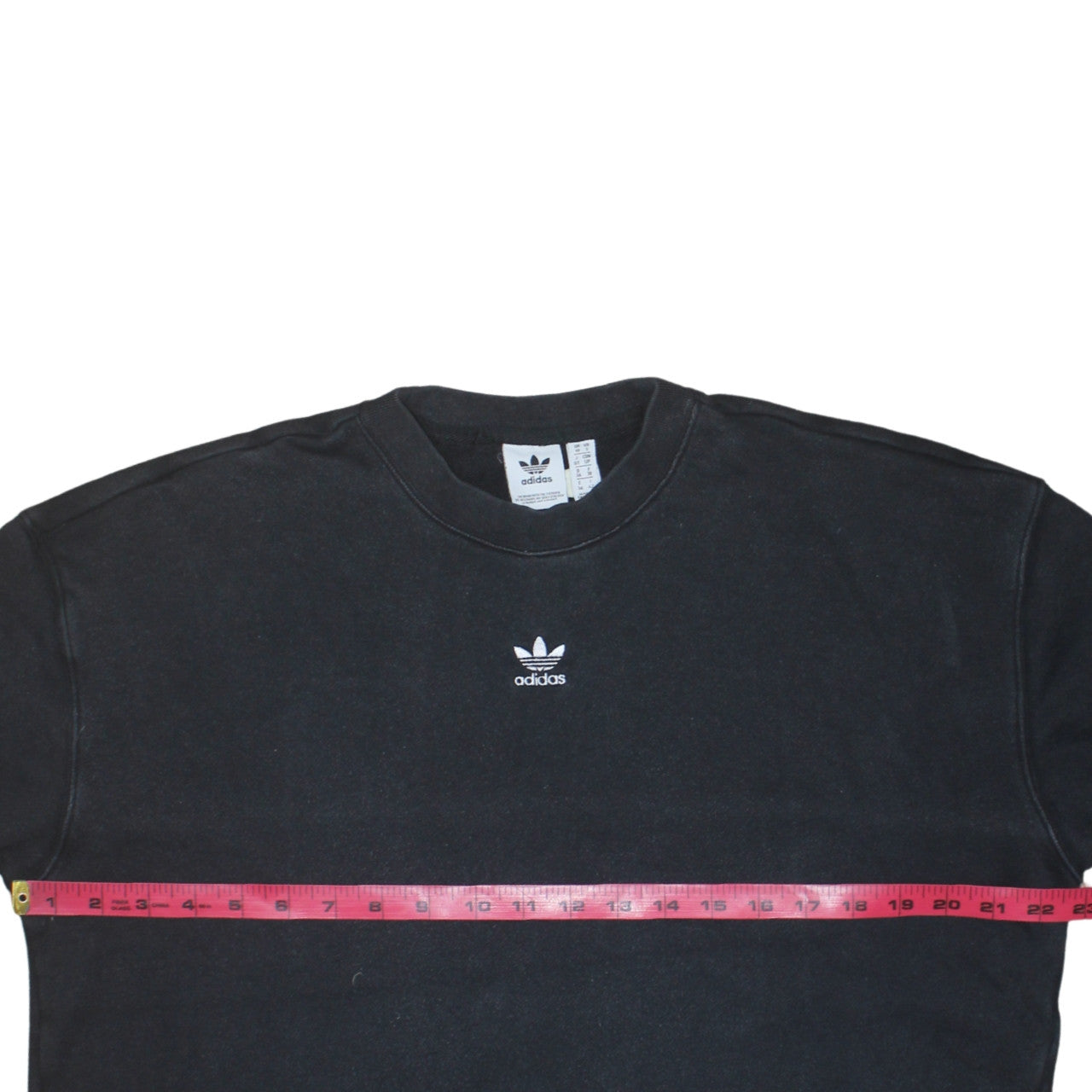 Adidas Womens Black Crew Neck Pullover Sweatshirt UK 10 Cotton Blend