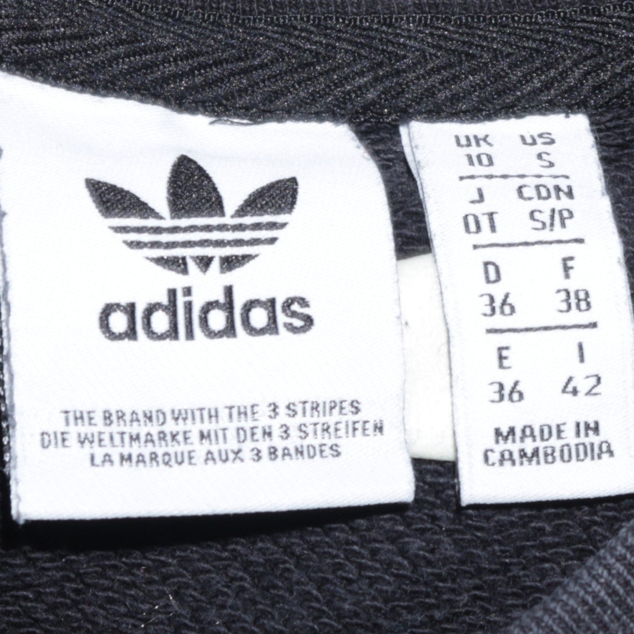 Adidas Womens Black Crew Neck Pullover Sweatshirt UK 10 Cotton Blend