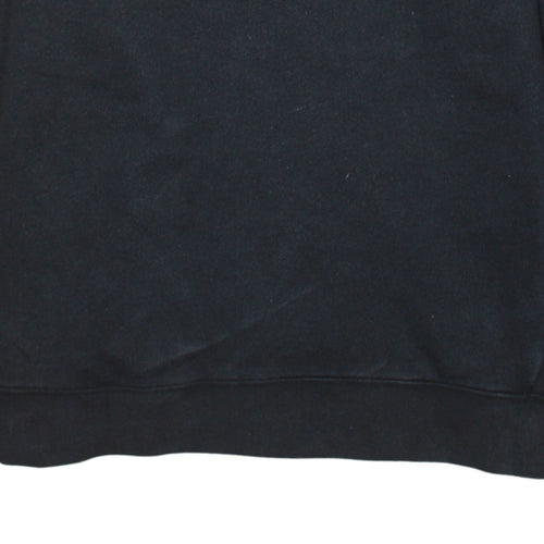 Adidas Womens Black Crew Neck Pullover Sweatshirt UK 10 Cotton Blend