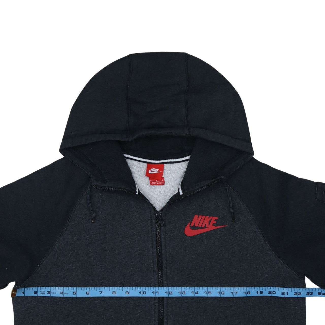 Nike Men's Black Full Zip Hoodie Size M Fleece Sweatshirt
