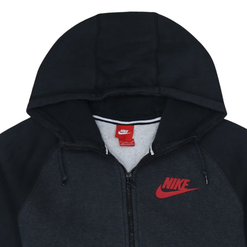 Nike Men's Black Full Zip Hoodie Size M Fleece Sweatshirt