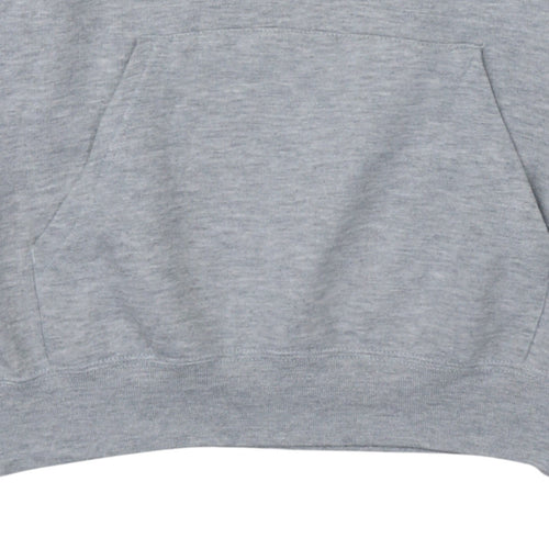 Russell Mens Grey Pullover Hoodie L Hooded Fleece Sportswear