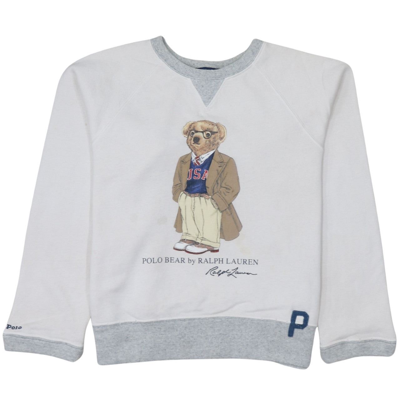 Polo Ralph Lauren Women's White XS Pullover Bear Sweatshirt