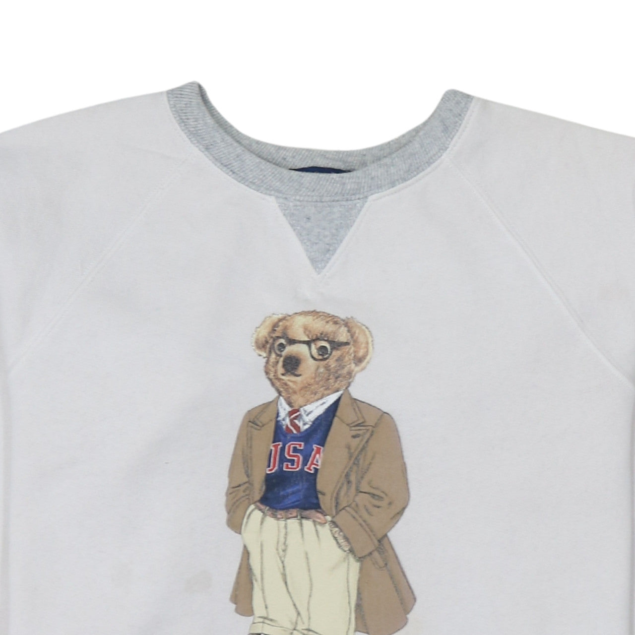 Polo Ralph Lauren Women's White XS Pullover Bear Sweatshirt