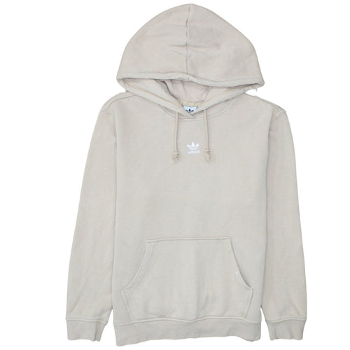 Adidas Womens Beige Hoodie Size 12 Pullover Hooded Sweatshirt