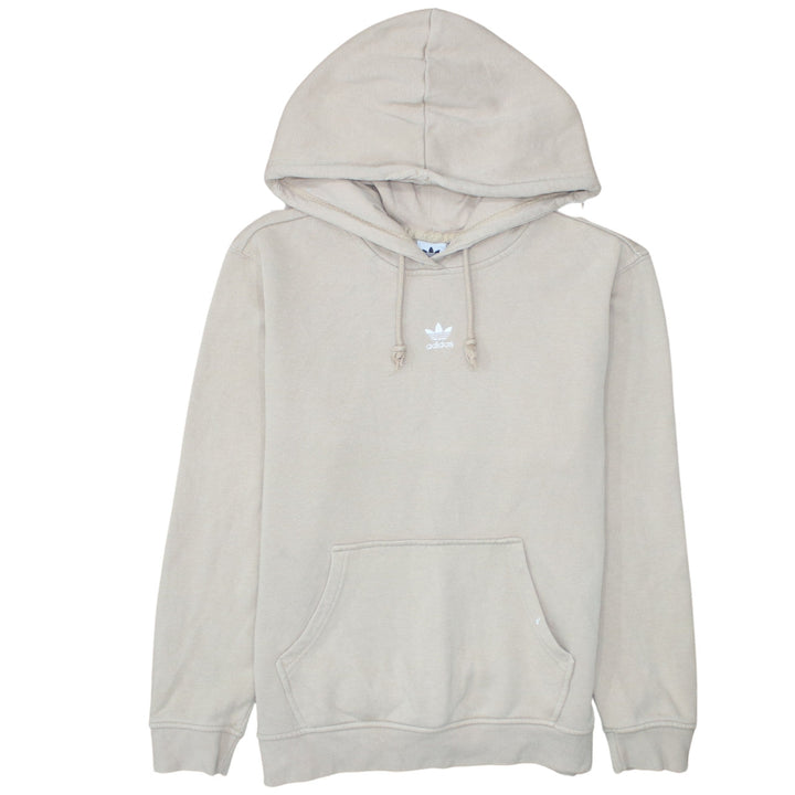 Adidas Womens Beige Hoodie Size 12 Pullover Hooded Sweatshirt