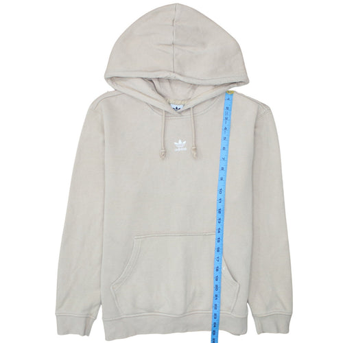 Adidas Womens Beige Hoodie Size 12 Pullover Hooded Sweatshirt