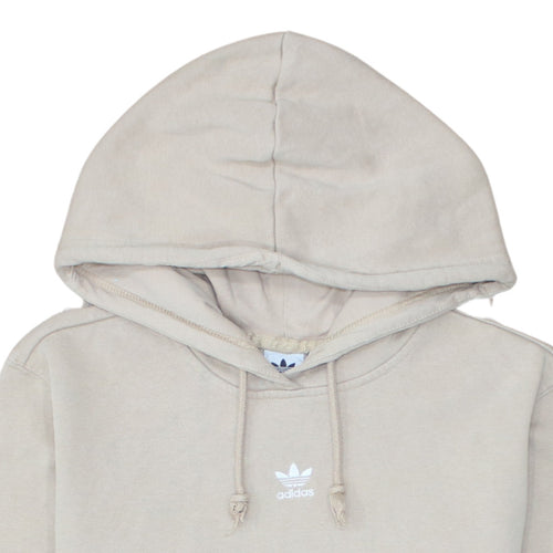 Adidas Womens Beige Hoodie Size 12 Pullover Hooded Sweatshirt