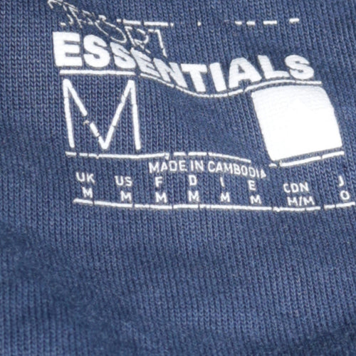 Adidas Men Blue Pullover Sweatshirt Crew Neck Size M Regular Fit