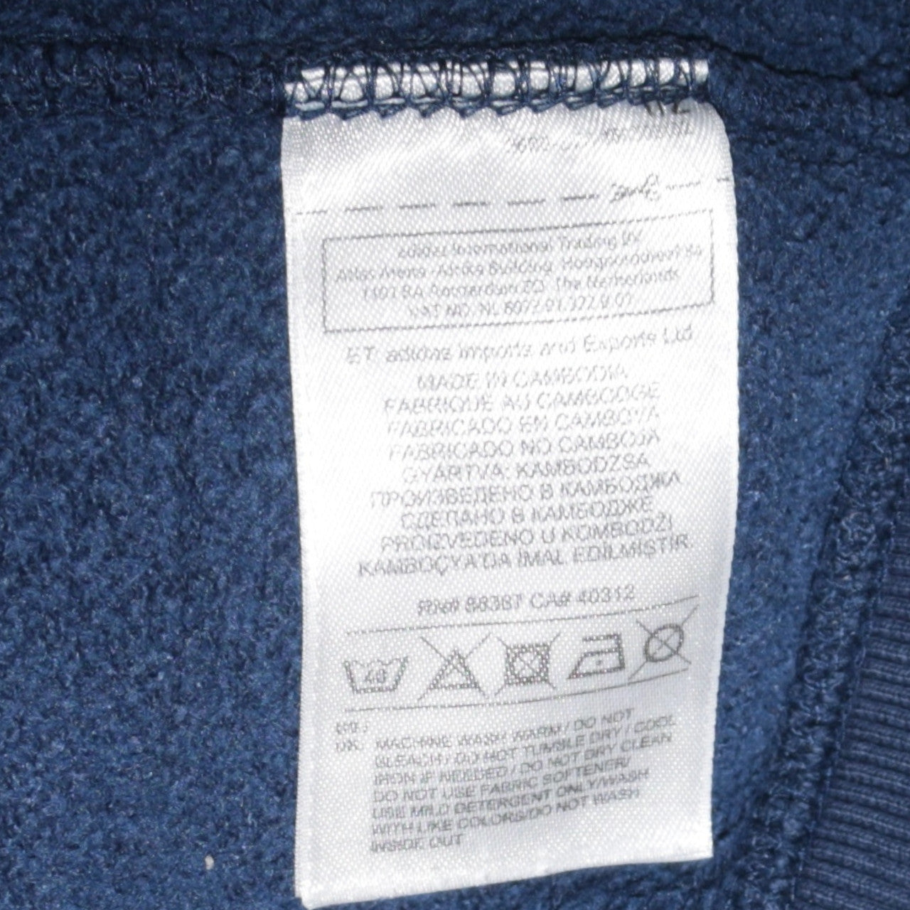 Adidas Men Blue Pullover Sweatshirt Crew Neck Size M Regular Fit