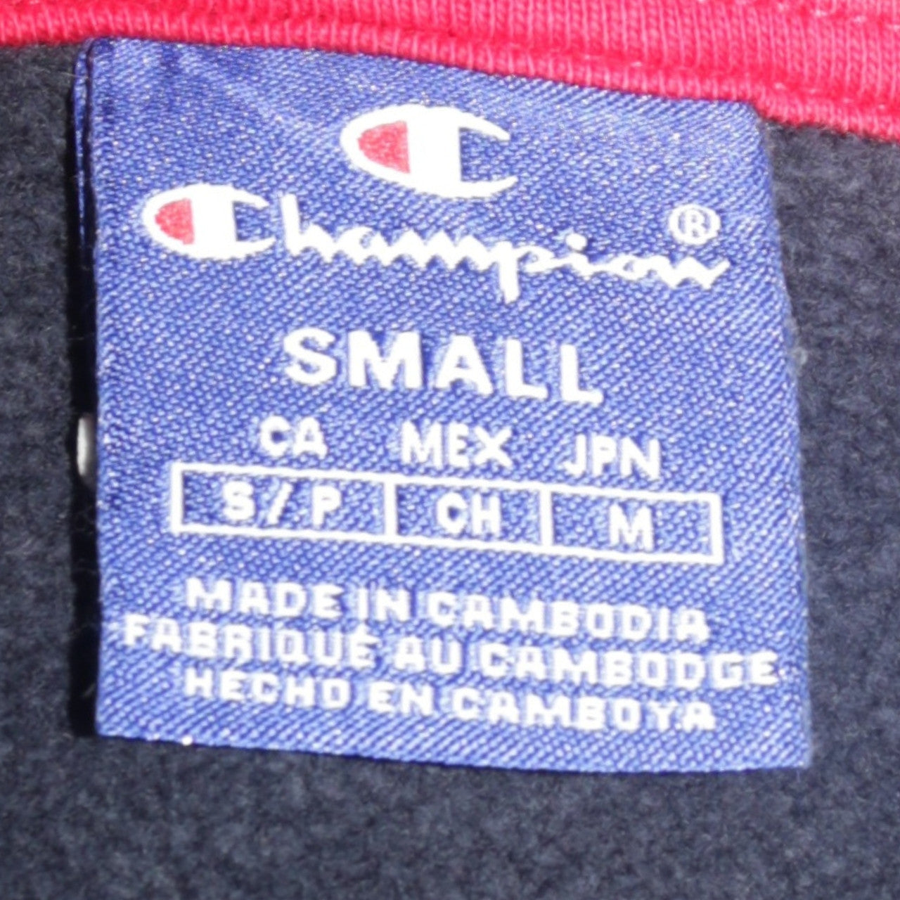 Champion Men's Blue 1/4 Zip Hoodie Small Regular Fit Logo Sportswear