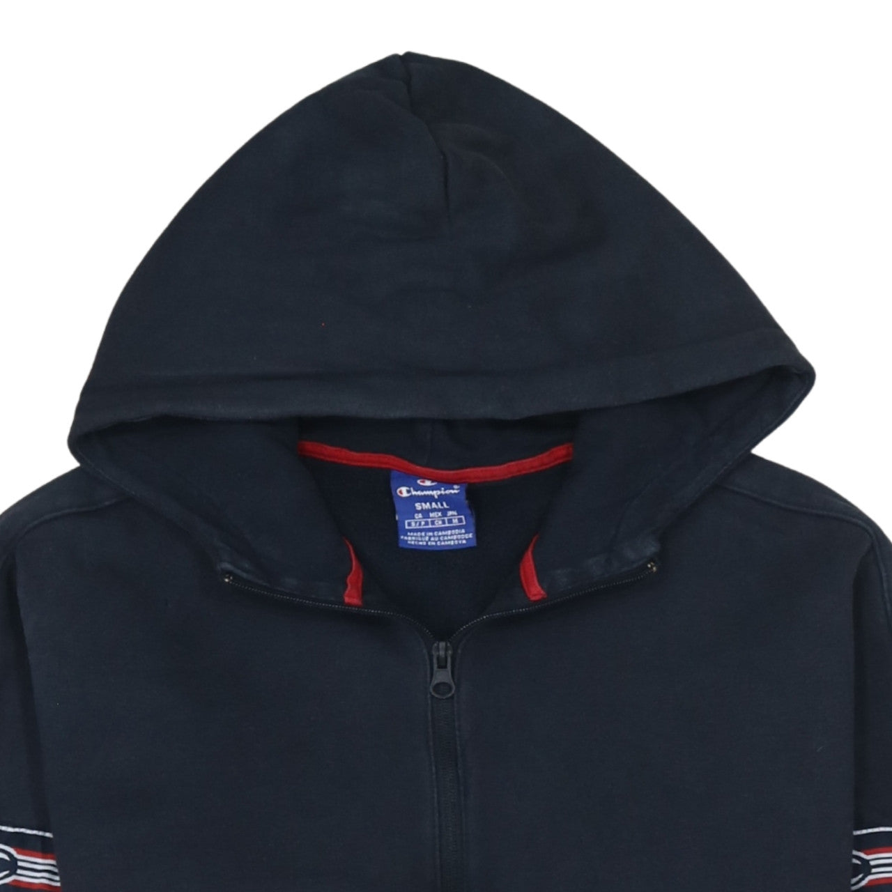 Champion Men's Blue 1/4 Zip Hoodie Small Regular Fit Logo Sportswear