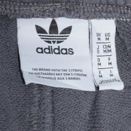 Adidas Men's Grey Joggers M Regular Fit Fleece Casual Sweatpants