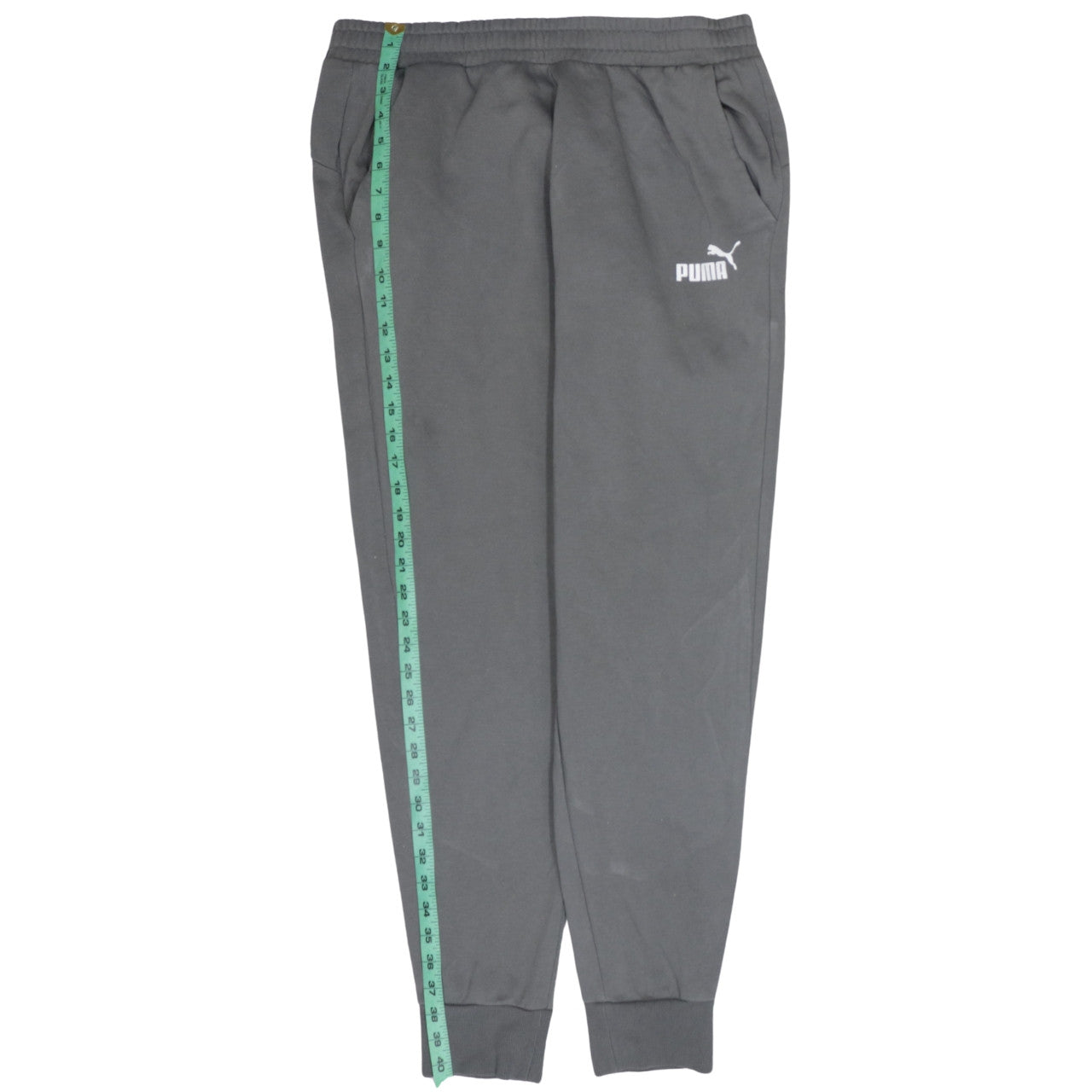 Puma Men’s Grey Jogger Sweatpants L Regular Fit Comfortable