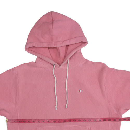Champion Women's Pink Reverse Weave Pullover Hoodie Medium Cotton Blend