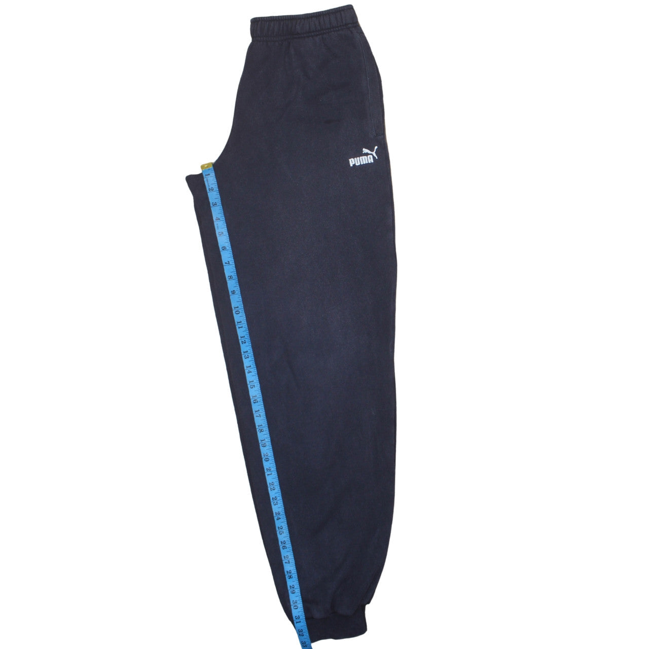 Puma Mens Black Fleece Sweatpants L Elastic Waist Casual Trousers