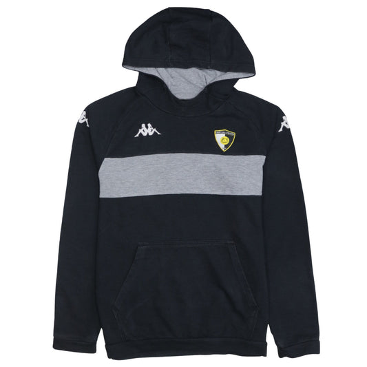 Kappa Mens Black Large Pullover Hoodie with Logo GRPT DE L'AUZON
