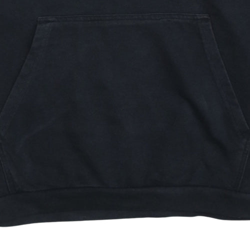 Kappa Mens Black Large Pullover Hoodie with Logo GRPT DE L'AUZON