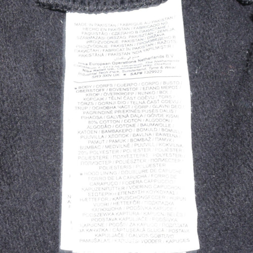 Nike Womens Black XS Pullover Hoodie 80% Cotton 20% Polyester