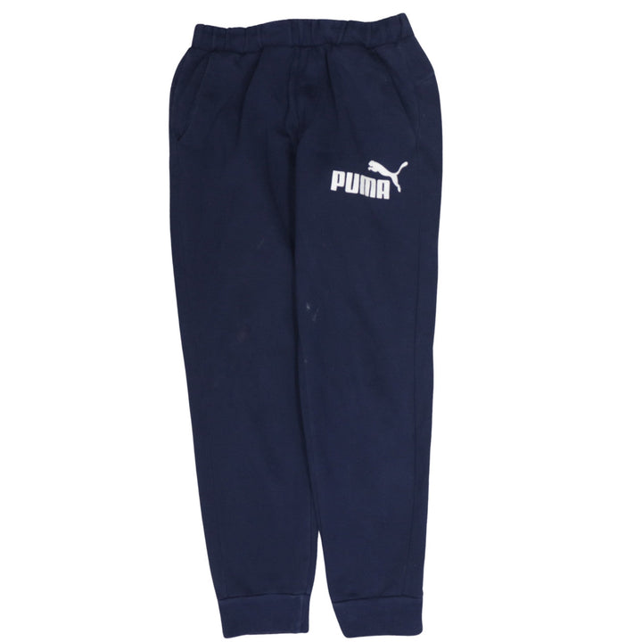 Puma Men's Blue Jogger Sweatpants S Regular Fit Fleece