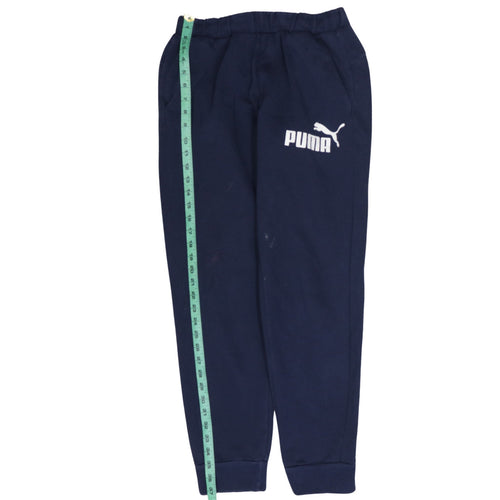 Puma Men's Blue Jogger Sweatpants S Regular Fit Fleece