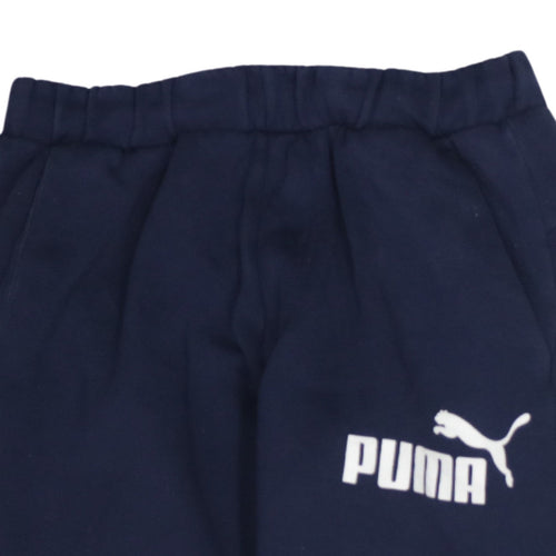 Puma Men's Blue Jogger Sweatpants S Regular Fit Fleece