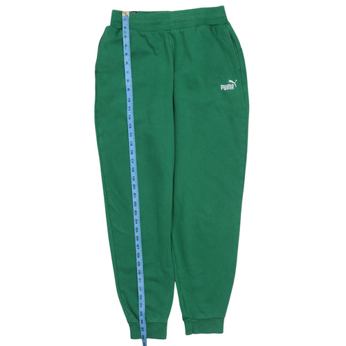 Puma Men's Green Jogger Sweatpants M Regular Fit Fleece