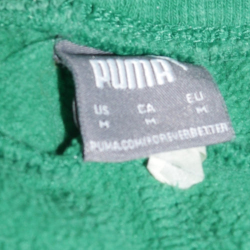 Puma Men's Green Jogger Sweatpants M Regular Fit Fleece