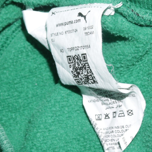 Puma Men's Green Jogger Sweatpants M Regular Fit Fleece