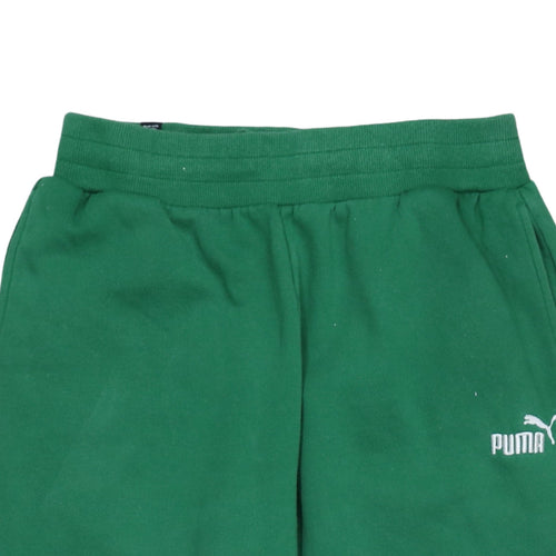 Puma Men's Green Jogger Sweatpants M Regular Fit Fleece