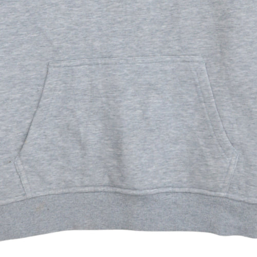 Tommy Jeans Men's Grey S Pullover Hoodie with Logo, Regular Fit
