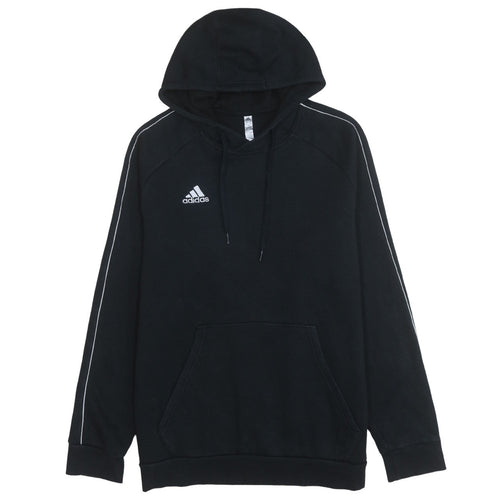Adidas Mens Black XL Pullover Hoodie with Logo and Pockets