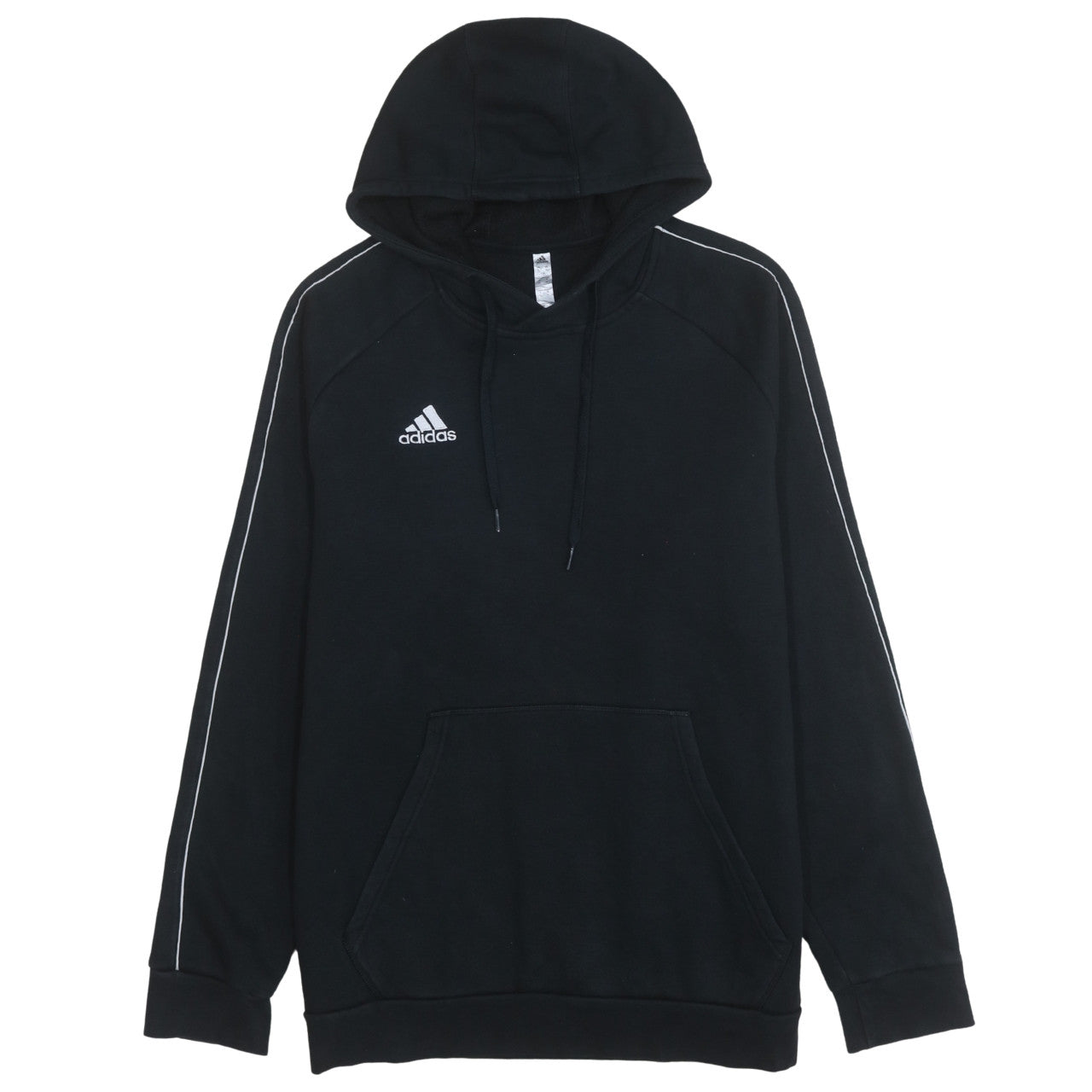 Adidas Mens Black XL Pullover Hoodie with Logo and Pockets