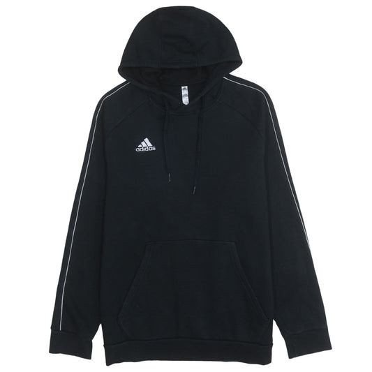 Adidas Mens Black XL Pullover Hoodie with Logo and Pockets