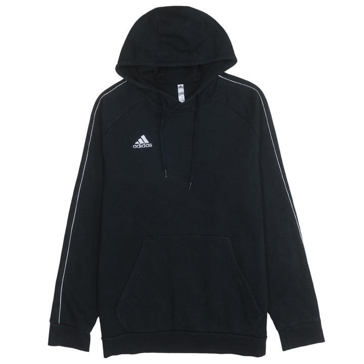 Adidas Mens Black XL Pullover Hoodie with Logo and Pockets