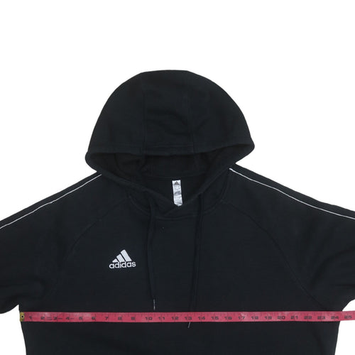 Adidas Mens Black XL Pullover Hoodie with Logo and Pockets