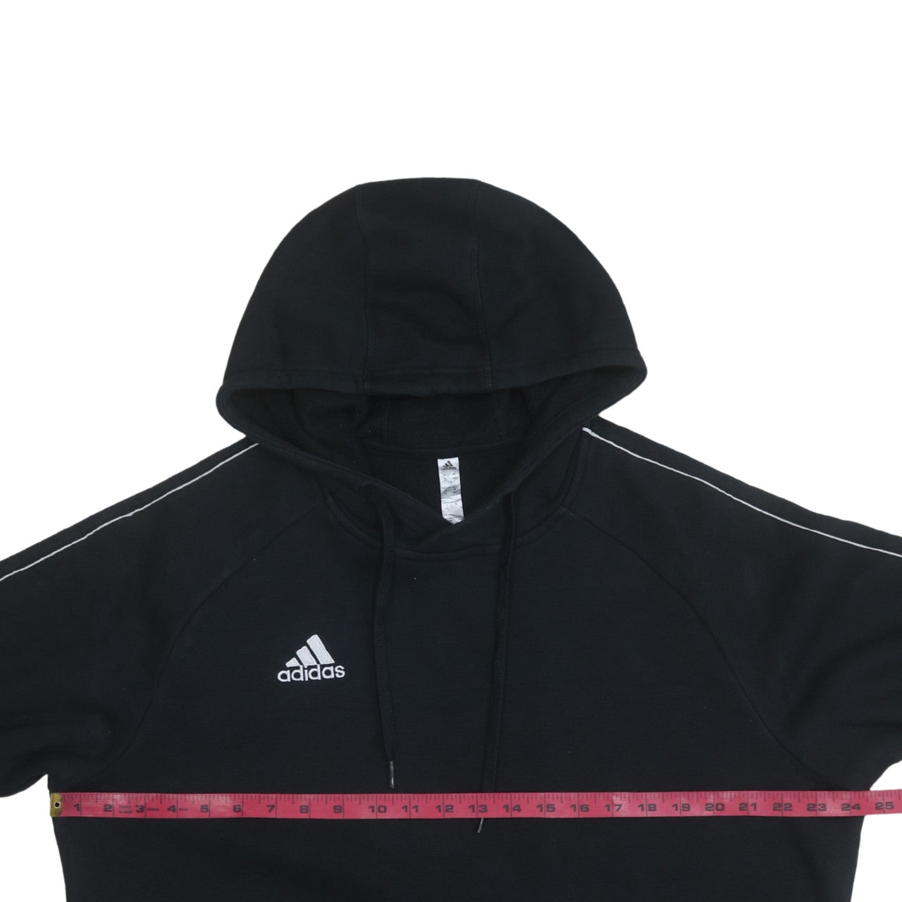 Adidas Mens Black XL Pullover Hoodie with Logo and Pockets
