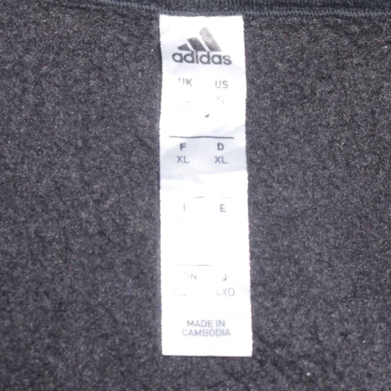 Adidas Mens Black XL Pullover Hoodie with Logo and Pockets