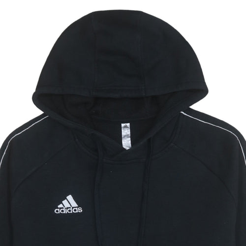 Adidas Mens Black XL Pullover Hoodie with Logo and Pockets