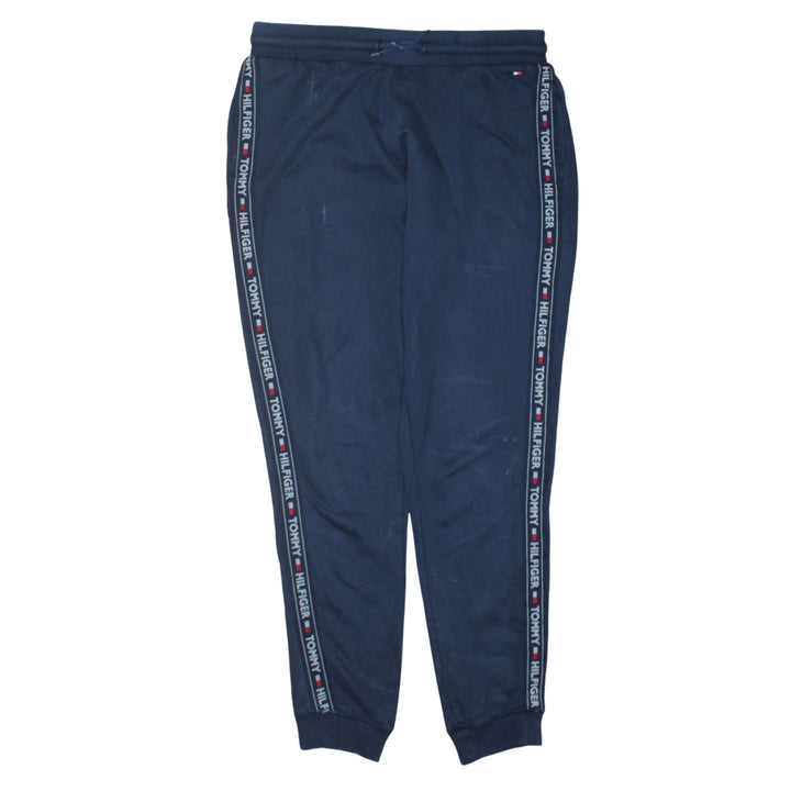 Tommy Hilfiger Men Blue Jogger Trousers Size M Logo Tape Comfort Fit