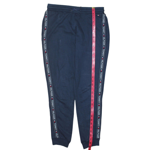 Tommy Hilfiger Men Blue Jogger Trousers Size M Logo Tape Comfort Fit