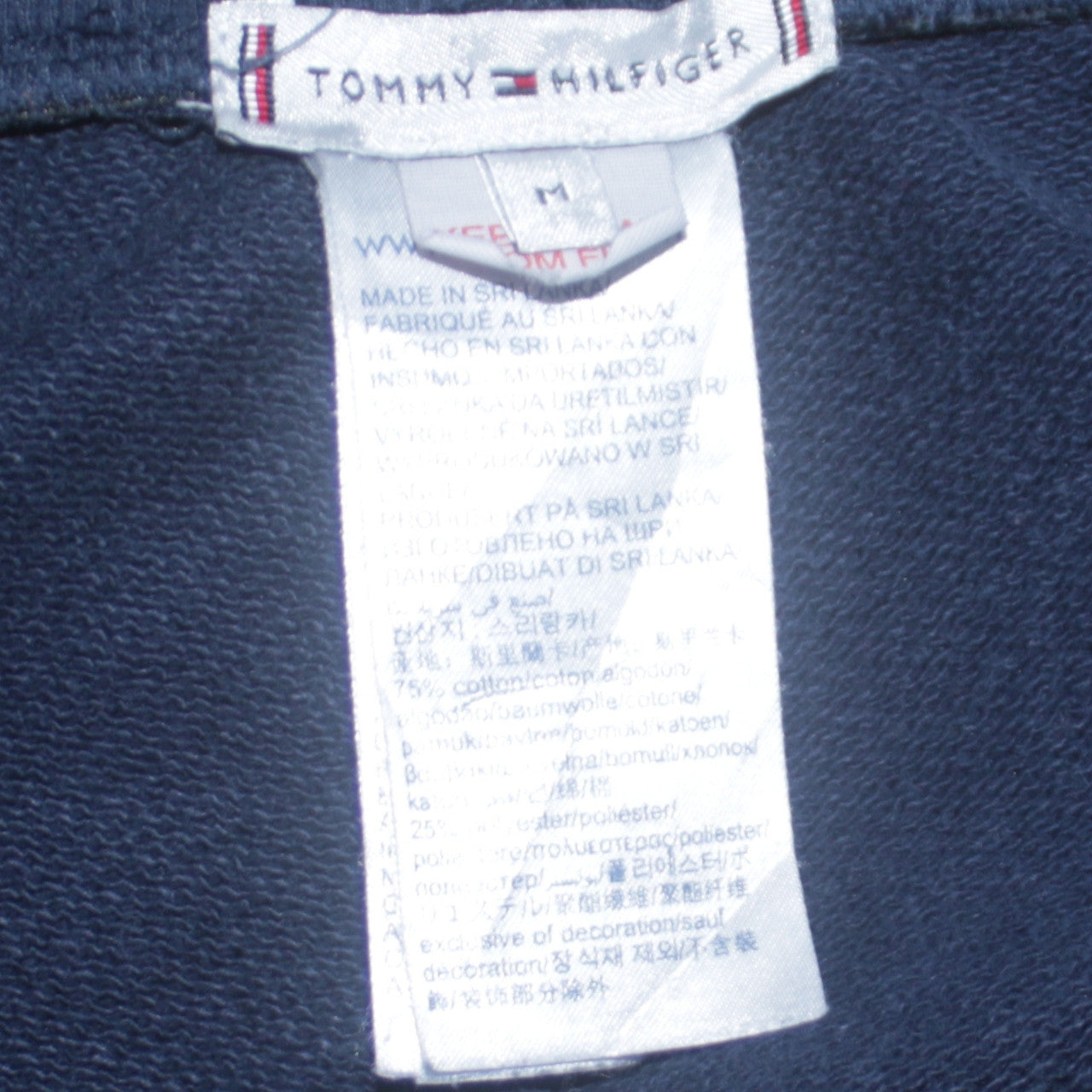 Tommy Hilfiger Men Blue Jogger Trousers Size M Logo Tape Comfort Fit