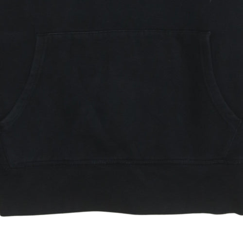 Tommy Hilfiger Men's Black Pullover Hoodie M Logo Embroidered Sweatshirt