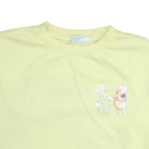 Primark Disney Winnie the Pooh Yellow Womens Sweatshirt UK 12/14 M
