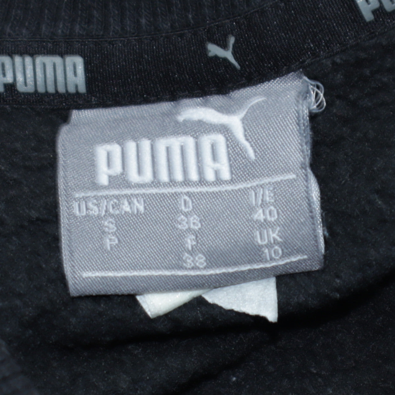 Puma Men's Black Pullover Sweatshirt S Logo Crew Neck Fleece