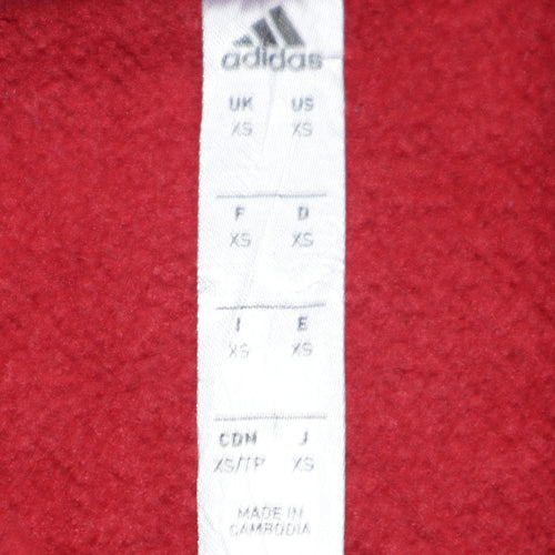 Adidas Men's Red Pullover Hoodie XS Sports Fleece
